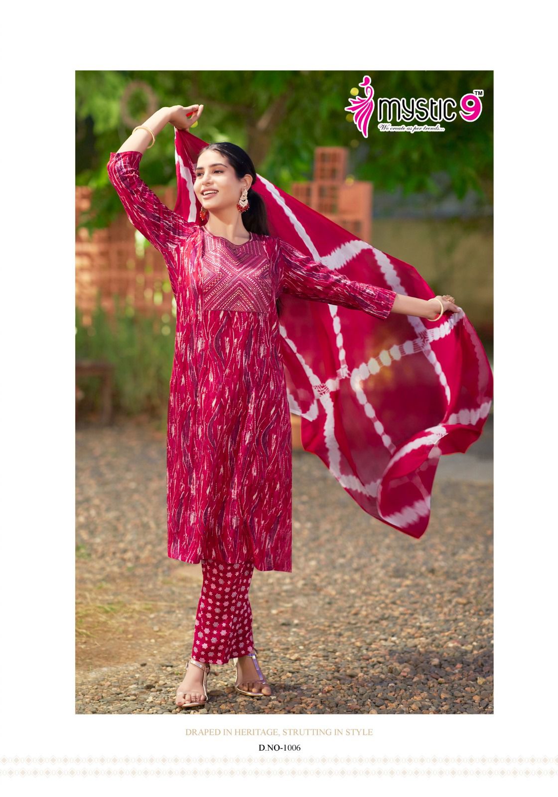 Suman Vol 1 By Mystic 9 Rayon Printed Kurti With Bottom Dupatta Wholesale Market In Surat
